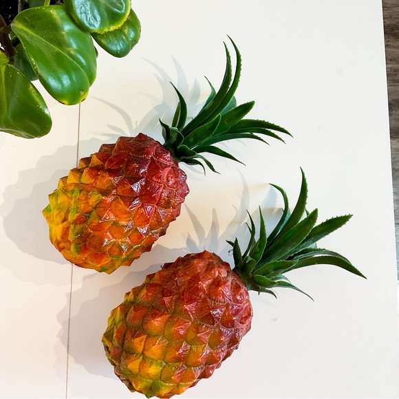 Vintage Other - VINTAGE Set Of 2 Plastic Tiki Pineapples